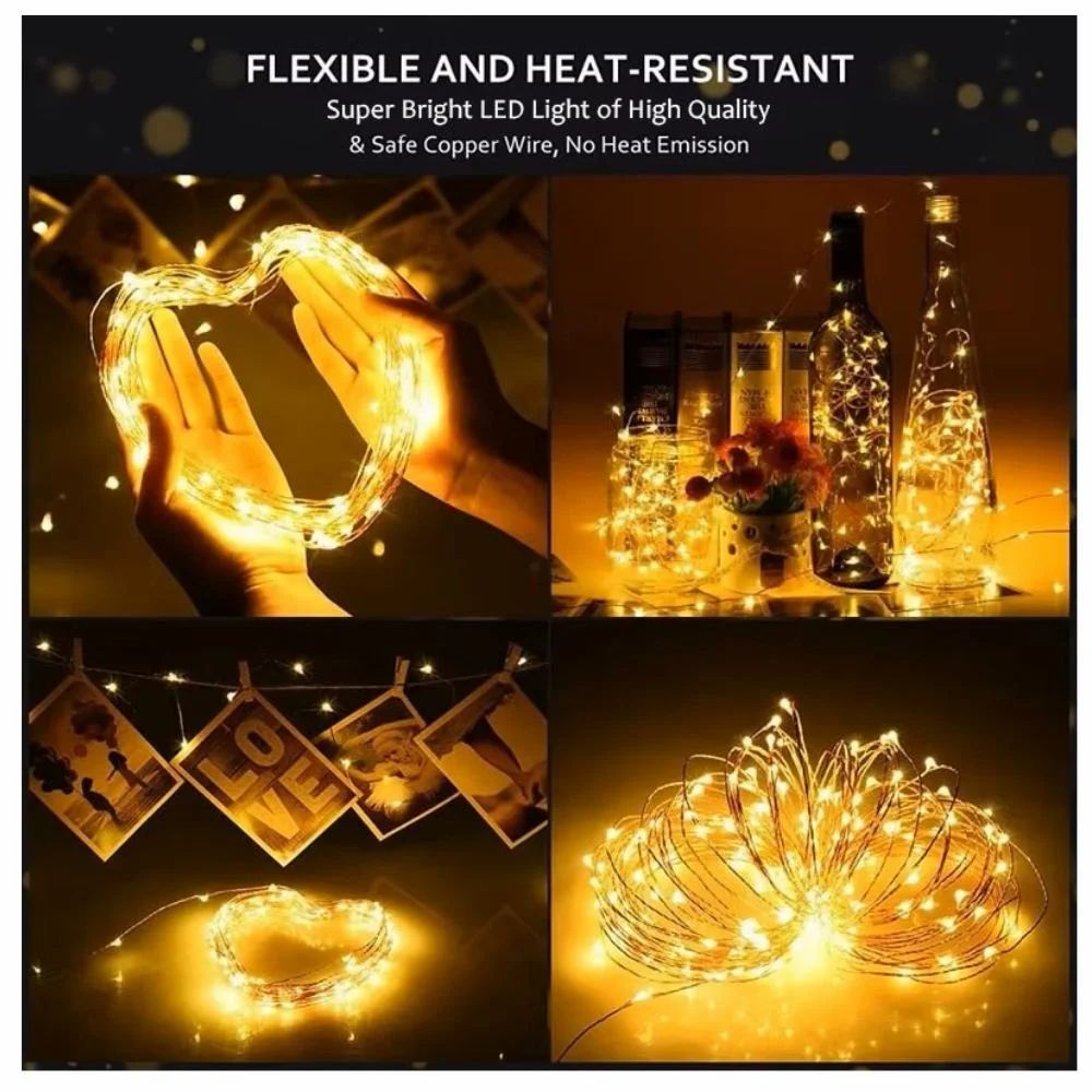 Led String Light USB | 10 M Length | 100 LED COPPER WIRE | Warm White Light