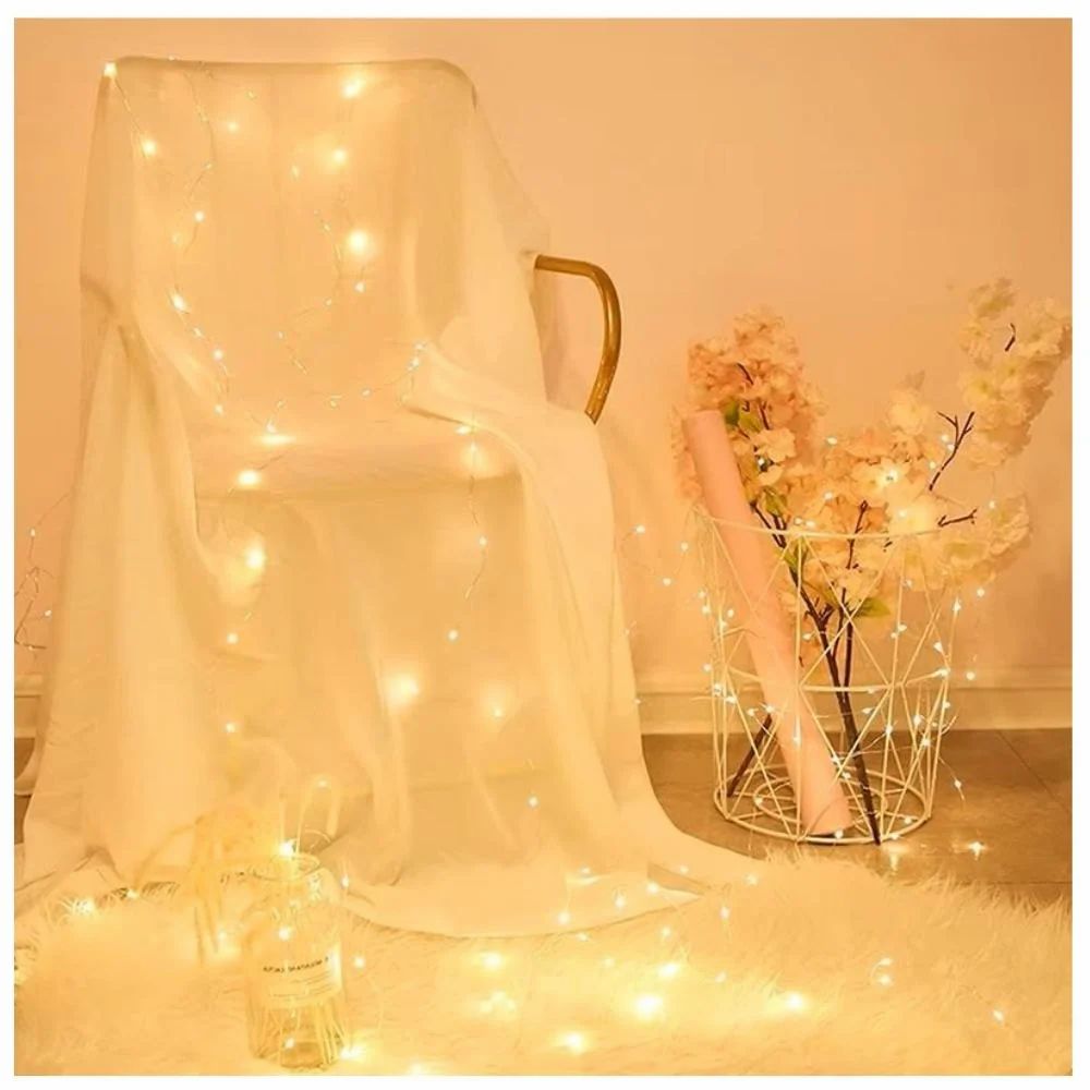 Led String Light USB | 10 M Length | 100 LED COPPER WIRE | Warm White Light