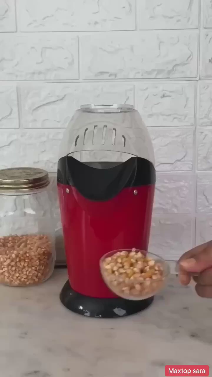 Mini Popcorn Maker | Fast 3-5 Min Popping | Easy to Clean | Healthy Snack Maker for Home